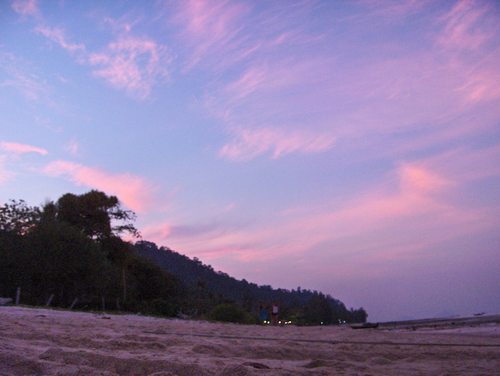 coucher de soleil a Koh Ngai